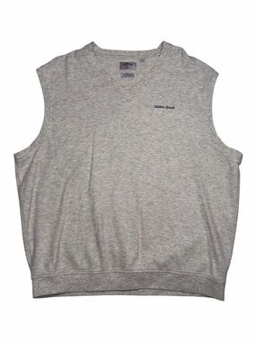 Callaway Golf Waffle Knit Sweater Vest Willow Brook V-Neck Mens XL Gray